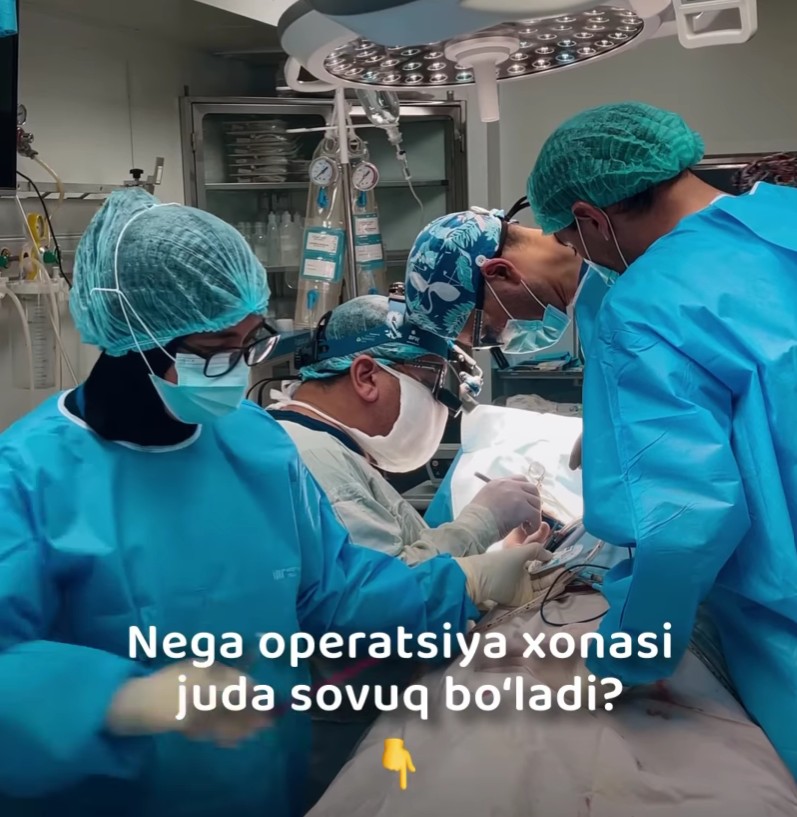 Operatsion xonadagi past harorat shifokorlar uchun qulaylik yaratish uchun emas